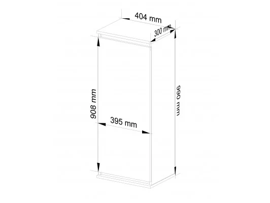 SZAFKA WISZĄCA - WITRYNA W40 CLP BIAŁA / SONOMA