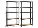 2x Regał metalowy garażowy 90x30x180 czarny
