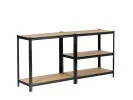 2x Regał metalowy garażowy 90x30x180 czarny