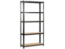 2x Regał metalowy garażowy 90x30x180 czarny
