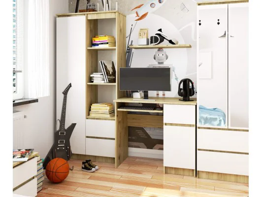 BIURKO KOMPUTEROWE PIKSEL ARTISAN / BIAŁY - PRAWE