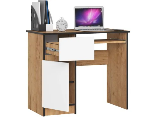 Zobacz BIURKO KOMPUTEROWE PIKSEL PK DĄB CRAFT / BIAŁE - LEWE BIURKO KOMPUTEROWE PIKSEL PK DĄB CRAFT / BIAŁE - LEWE