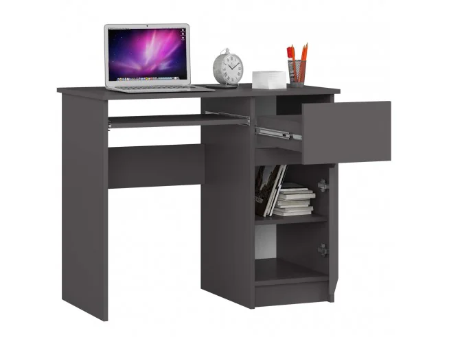 BIURKO KOMPUTEROWE PIKSEL PK SZARE - PRAWE