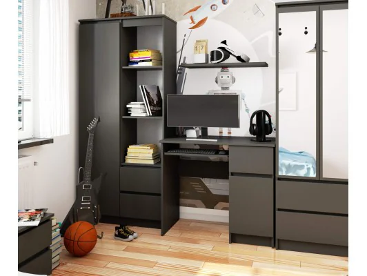 BIURKO KOMPUTEROWE PIKSEL PK SZARE - PRAWE