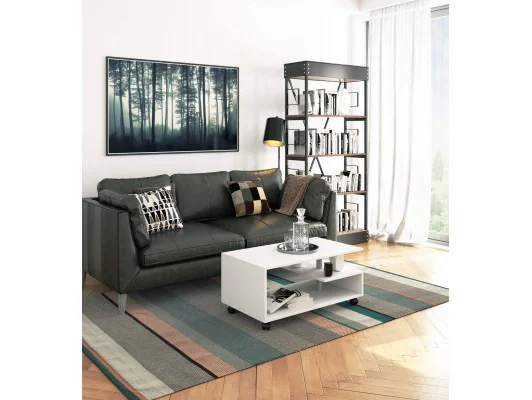 STOLIK KAWOWY NA KÓŁKACH VINI BIAŁY