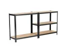 2x REGAŁ METALOWY 80x40x180 CZARNY