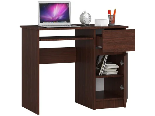 Zobacz BIURKO KOMPUTEROWE 90 cm PIKSEL PRAWE WENGE BIURKO KOMPUTEROWE 90 cm PIKSEL PRAWE WENGE