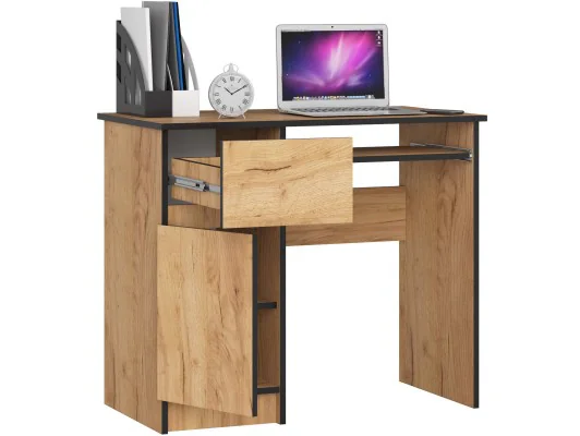 BIURKO KOMPUTEROWE PIKSEL PK DĄB CRAFT - LEWE