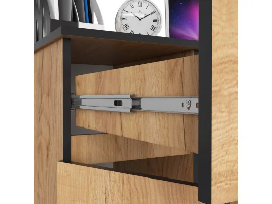 BIURKO KOMPUTEROWE PIKSEL PK DĄB CRAFT - LEWE