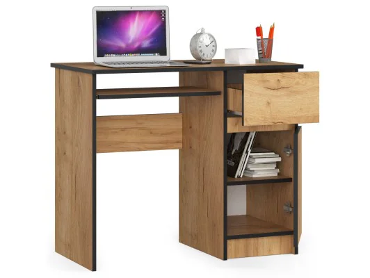 Zobacz Biurko komputerowe 90 cm Piksel prawe - dąb craft Biurko komputerowe 90 cm Piksel prawe - dąb craft