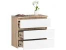 KOMODA CL3 3SZ CLP PK DĄB SONOMA / BIAŁY