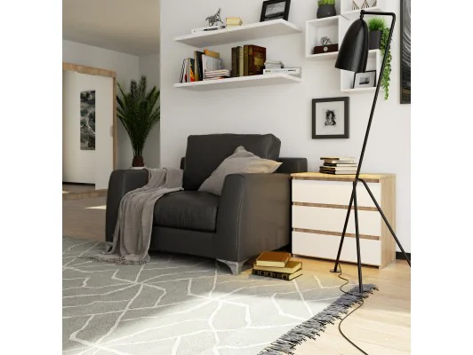 KOMODA CL3 3SZ CLP PK DĄB SONOMA / BIAŁY