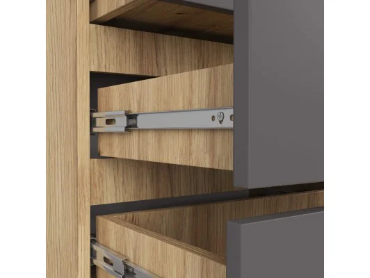 KOMODA CL3 3SZ CLP PK DĄB ARTISAN / SZARY