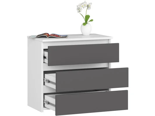 SZAFKA NOCNA CL3 60 cm PK BIAŁA / SZARY