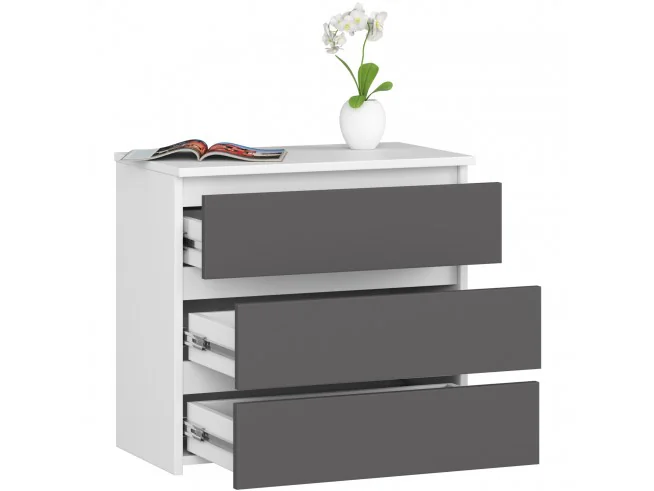SZAFKA NOCNA CL3 60 cm PK BIAŁA / SZARY