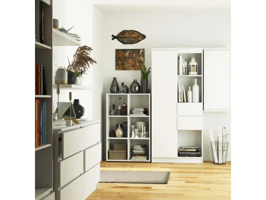 Regał QUAD 6 półek - biały