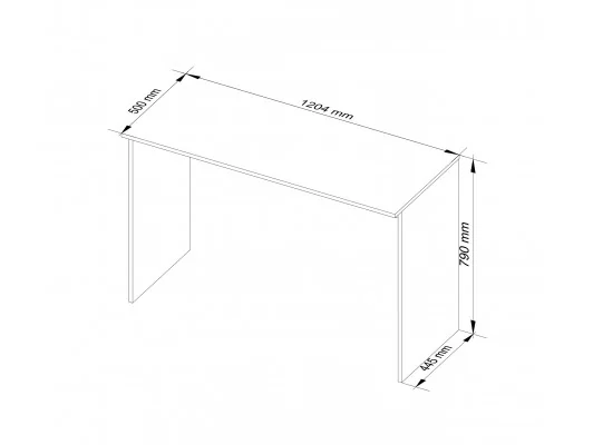 BIURKO B-17 PROSTE 120 cm WENGE WOLNOSTOJĄCE