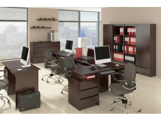 BIURKO B-17 PROSTE 120 cm WENGE WOLNOSTOJĄCE