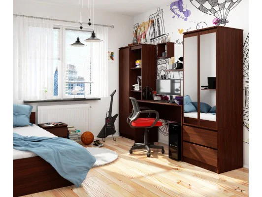 BIURKO B-17 PROSTE 120 cm WENGE WOLNOSTOJĄCE