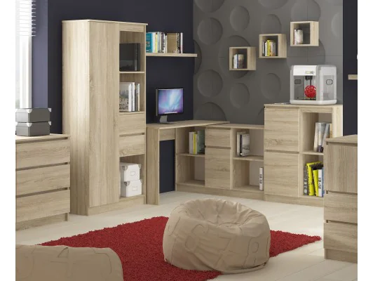 BIURKO B-17 PROSTE 120 cm SONOMA WOLNOSTOJĄCE