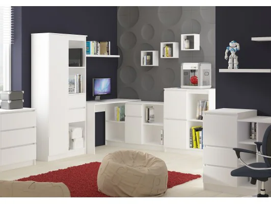 BIURKO B-17 PROSTE 120 cm BIAŁE WOLNOSTOJĄCE