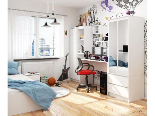 BIURKO B-17 PROSTE 120 cm BIAŁE WOLNOSTOJĄCE