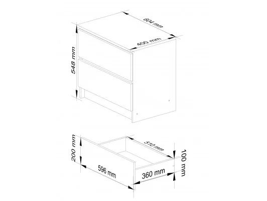 Zobacz KOMODA K60 2SZ CLP PK DĄB ARTISAN / BIAŁY KOMODA K60 2SZ CLP PK DĄB ARTISAN / BIAŁY