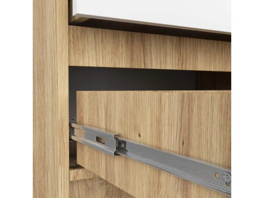 KOMODA K60 2SZ CLP PK DĄB ARTISAN / BIAŁY