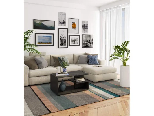 ŁAWA KAWOWA PIN GRAFIT SZARY