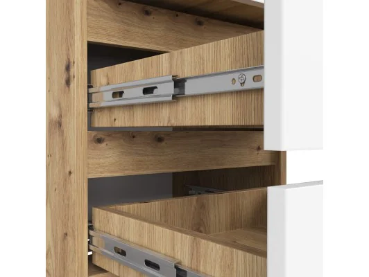 KOMODA CL3/40 DĄB PK ARTISAN / BIAŁA