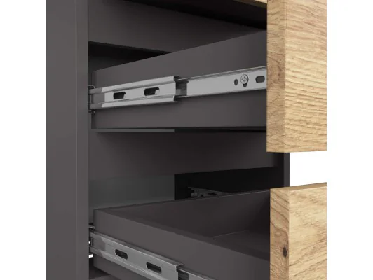 KOMODA CL3/40 PK GRAFIT SZARY / DĄB ARTISAN