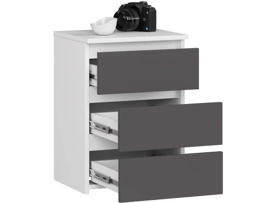 KOMODA CL3/40 PK BIAŁA / SZARA