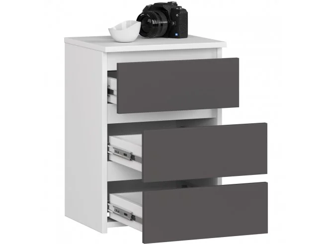 KOMODA CL3/40 PK BIAŁA / SZARA