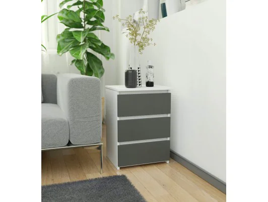 KOMODA CL3/40 PK BIAŁA / SZARA