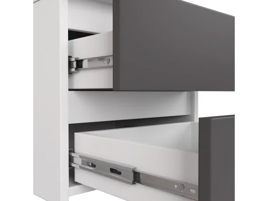 KOMODA CL3/40 PK BIAŁA / SZARA