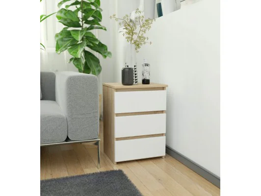 KOMODA CL3/40 PK DĄB SONOMA / BIAŁA