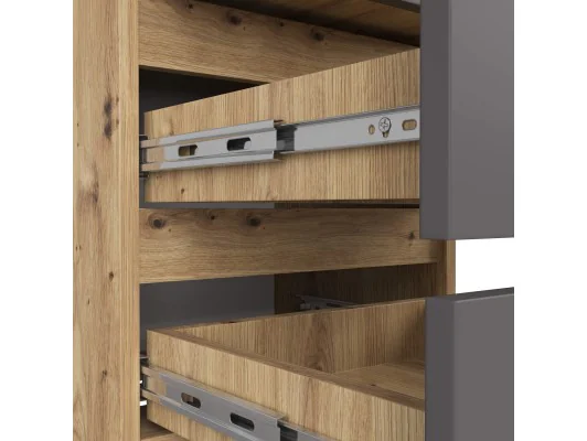 KOMODA CL3/40 PK DĄB ARTISAN / SZARA