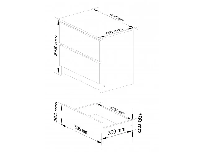 KOMODA K60 2SZ CLP PK BIAŁY