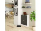 Szafka na buty 2 uchylne drzwiczki 60 cm - biała-grafit szary