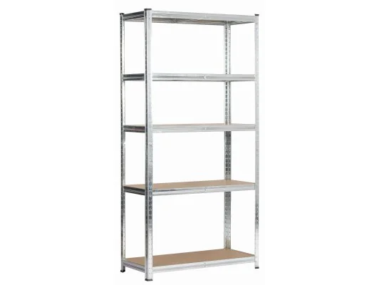 2x REGAŁ METALOWY 80x40x180 SREBRNY