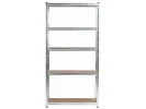 2x REGAŁ METALOWY 80x40x180 SREBRNY