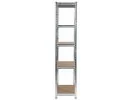 2x REGAŁ METALOWY 80x40x180 SREBRNY
