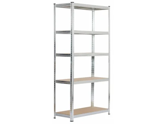 2x REGAŁ METALOWY 80x40x180 SREBRNY