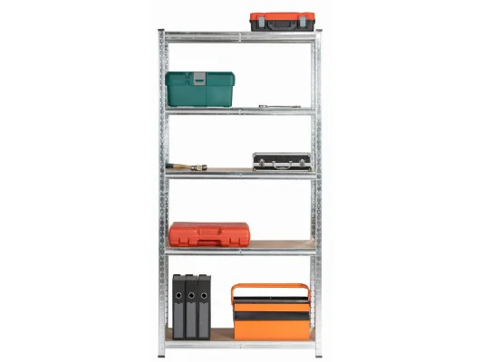 2x REGAŁ METALOWY 80x40x180 SREBRNY