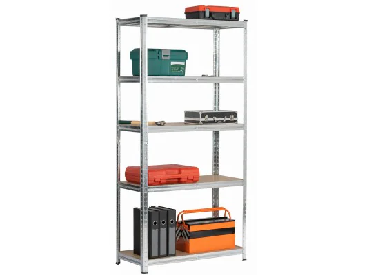 2x REGAŁ METALOWY 80x40x180 SREBRNY