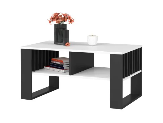 Zobacz STOLIK KAWOWY ROCKFORD BIAŁY / CZARNY STOLIK KAWOWY ROCKFORD BIAŁY / CZARNY