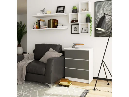 KOMODA K60 3SZ CLP BIAŁY / SZARY