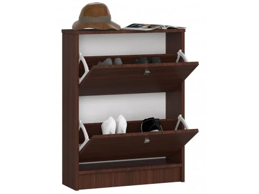 Zobacz Szafka na buty 2 uchylne drzwiczki 60 cm - wenge Szafka na buty 2 uchylne drzwiczki 60 cm - wenge