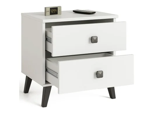 Zobacz KOMODA MOBI K-02 BIAŁY CZARNY KOMODA MOBI K-02 BIAŁY CZARNY