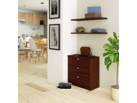 Szafka na buty MINI 3 uchylne drzwiczki 60 cm - wenge